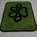 Qeils Dog Door Mat for Muddy Paws 35x24, Absorbs Moisture and Dirt, Absorbent Non-Slip Washable Dog Rug, Mud Mats for Dogs, Entry Indoor Door Mat for Inside Floor, Green (1'11" x 2'11" (Rectangular))