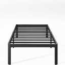 14 Inch High Platform Twin XL Bed Frames No Box Spring Needed, Metal Twin XL Bed Frame, Noise Free, Easy Assembly, Heavy Duty, Black