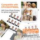 Compatible for M100/M200 4x6" Photo Printer 80 Sheets Photo Paper & 2 Ink Cartridges Refill,80 Sheets 4"X 6" Photo Paper Glossy and Two Ribbons for DHP512/DHP513 Printer