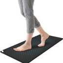 Grounding Mat, 11.8x27.6 Inch Grounding Mat for Bed, Earth Connected, Grounding Pad for Improving Sleep Helping to Eliminate Anxiety, Black