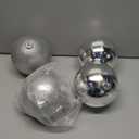 Silver 4.0" Large Christmas Balls - Christmas Tree Decoration Ornaments Shatterproof Hanging Balls for Birthday Halloween Holiday Wedding Decorations Set of 4pcs
