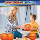 9" Mini Basketball for Indoor Mini Basketball Hoop, Replacement Basketballs Soft Ball for Inflatable Pool, Pool Beach Sandbox Outdoor Sports Gift Pack for Toddler kids Adults, 5 PCS (with Pump)