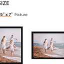 upsimples 5x7 Picture Frame Set of 3, Made of High Definition Glass for 5 x 7 Black Frames, Wall and Tabletop Display Thin Border Photo Frame for Home Dcor
