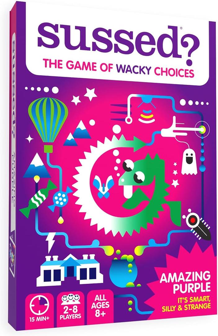 SUSSED Wacky What Would You Do Card Game - Fun Boo Basket Stuffer for Girls, Boys & Kids - Builds Social Skills & Confidence - Purple Pack: Dragons, Space & Magic (Amazing Purple (Magic, Ghosts & More Theme))