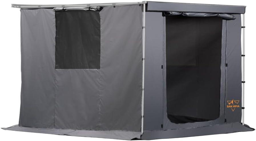 SanHima Awning Room with Floor 8.2Ft x 10Ft - Breatheable Mesh Tent Waterproof Sun Shelter for Overland Camping, for SanHima Pull-Out Side Awning 8.2Ft x 10Ft (Not Included)