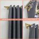 Double Curtain Rods with Aluminum End Cap and Full Surround Brackets,1-Inches Front and 5/8 Inches Back Adjustable between from 36 to 72 Inches (3-6 Feet),Brass Double Window Drapery Rod for