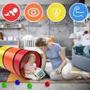 Kids Play Tunnel for Toddlers 1-3 Colorful Pop Up Baby Tunnel for Kids to Crawl Through 6 Foot with Breathable Mesh Collapsible Toddler Toys Gift for Children Backyard Playset