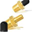Pack of 2 1/4 Brass Air Inflator Adapter, Car Container Expansion Tank Inflation Nozzle, Pressure Tank Barrel Sealing Air Spring Suspension, Suitable for Most Cars(2pcs-Gold)