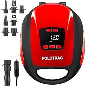 Paddle Board Pump, SUP Electric Pump, Professional 20 PSI Portable Air Compressor with Auto-Off, Deflation Function and 12V DC Car Cigarette Lighter for Inflatables, Kayaks and Boats (blue)