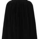 Kids Hooded Velvet Cloak Robe Halloween Cosutme Cape Fancy Cosplay Costumes 3 to 16 Years (M/age 5-7, Black)