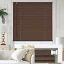 LazBlinds No Tools No Drill 1" Vinyl Mini Blinds, Cordless Blinds for Windows, Light Filtering Horizontal Window Blinds & Shades, 21" W x 64" H, Mahogany