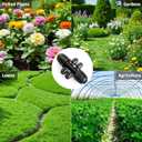 1/2 to 1/4 Drip Irrigation Fittings Drip Irrigation Parts 1/2 Irrigation Fittings (1/2" ID X0.6-0.65" OD) Anti-Drop Barbed Connectors 6 Way Drip Irrigation Adapter(20Pack)