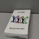 Zacro LED Reflective Vest Running Gear, 5 Lights Colors High Visibility Reflective Running Gear Rechargeable Light Up Running Vest for Walking Running Cycling, Adjustable for Men Women Kids (Pink)