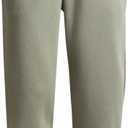Under Armour Girls' Rival Fleece Oversized Pants (Large, (504) Grove Green / / White)