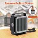 Space Heater, 900W Portable Electric Space Heater, Multiple Safety Quiet Mini Heater, 2 Modes PTC Ceramic Fast Safety Heating Heater for Office Bedroom Home Desktop