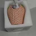 Hamster Water Bottle, Strawberry Ceramic Hamster Gerbil Water Bottle for Glass Tank, Dispenser, 80ML Bottle for Water Holder Stand with 2 No Drip Caps for Syrian Mice, GerbilPink