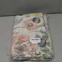 MYSKY HOME Curtains 84 Inch for Bedroom Burlap Effect Draperies for Living Room Vintage Floral Printed Pattern Curtain with Grommet Top Window Drape, 2 Panel, 52 x 84 Inch, Yellow and Natural