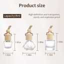 100Pcs Hanging Car Air Freshener Diffuser, 8ml Empty Glass Essential Pendant Bottles, Automotive Oil Aromatherapy Fragrance Perfume Containers