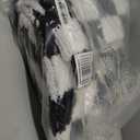 Uphome Bathroom Rug Runner, Black and White Checkered Large Machine Washable Bath Mat Non Slip, 24x71 Water Absorbent Soft Microfiber Bath Rug for Tub, Shower, Floor