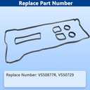 VS50877R Engine Valve Cover Gasket Set for Ford Focus, EcoSport, 2012 2013 2014 2015 2016 2017 2018 2019 2020 2021 2022, 2.0L
