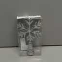 Lenwen Mini Snowflake Tree Topper Christmas Miniature Tree Topper Acrylic Small Snowflake Treetop Decoration Xmas Treetop Ornaments for Winter Holiday Party Decor(White,Shiny)