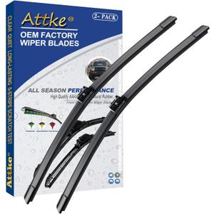 ATTKE OEM Quality Front Windshield Wiper Blades, Factory Replacement Mercedes-Benz C300 2015-2022 GLC300 2016-2019/22"+22" (Set of 2)