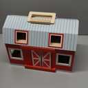 Wooden Barn Toys, Play Barn with 12 Animal Play Figures for 3+ Years Old, Toy Barn and Farm AnimalsWooden Barn Playset for Christmas Birthday Gift for Boys Girls