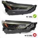 Huray Headlight for Toyota Grand Highlander Limited/Platinum 2024 2025 RH | Headlamp Assembly w/LED DRL Head Light Replacement for 811100E770 Right Passenger Side