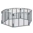 Evenflo Versatile Play Space Adjustable Play Area, 6-Panel (Cool Gray)