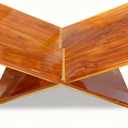Acrylic Book Stand - Open Book Display Stand for Reading, Bible, Cookbook, Magazines, Textbooks, Recipe Holder (Wood Grain Pattern)