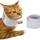 MANON ROSA Cat Neck Brace Elizabethan Collar for Pet After Surgery Recovery Adjustable Breathable Neck Cervical Cone for Small Medium Dogs Puppies Kittens with Spinal IVDD Issues (L 7.5-15",Grey)