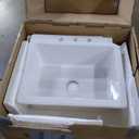 Sinkology Jackson Crisp White Fireclay 25" Single Bowl Drop-In Kitchen Sink