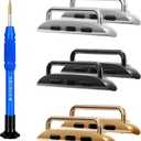 Watch Band Connectors Adapter for Apple Watch for iWatch Ultra (49mm) / Series 10 42mm 46mm 9 8 7 (41mm 45mm) Series 6 5 4 SE (44mm 40mm) Series 3 2 1 (42mm 38mm) Straps (B-Silver+Black+Rose Gold (3 Pack))