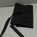 Hiasan French Door Curtains for Small Window, Rod Pocket Short Front Sidelight Curtain, 1 Panel (Black, W 24 inch x L 40 inch)