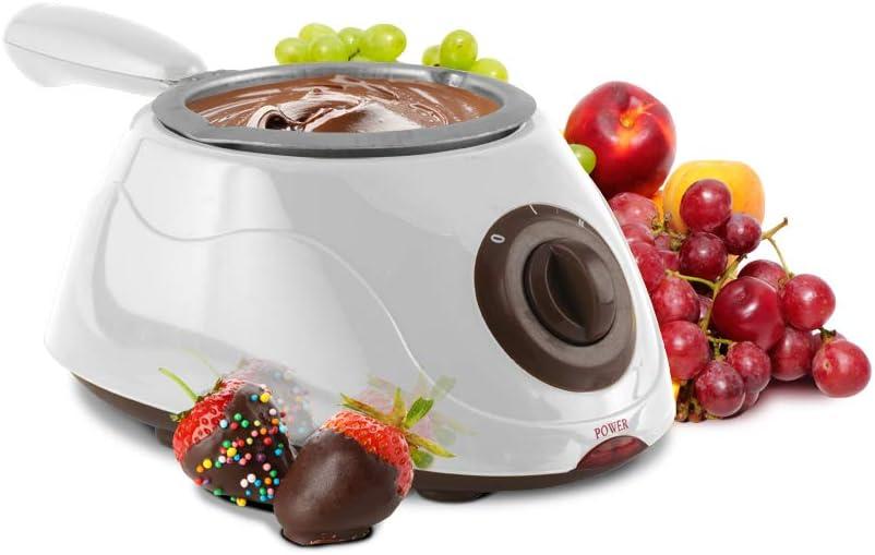 Chocolate Melting Pot Kit | Electric Chocolate Maker for Home Made Candy Butter Cheese with Forks Spatulas Molds Drying Rack, White
