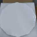 BPFY 10 Inch White Ceramic Cake Stand (Holds 10 Inch Cake), Decorative Cupcake Stand, Dessert Display Plates for Snacks and Cookies, Baby Shower, Birthday, Wedding Party Decor