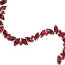 uxcell 1 Yard Rhinestone Chain Trim, 10mm Bling Shiny Crystal Chain Applique for Sewing, DIY Jewelry, Clothing (Red)