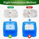 Cat Water Fountain Filter,Compatible 101oz/3L Crystal Stainless Steel Pet Water Fountain,Cat Fountain Replacement Filter 6 Set