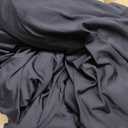 BDDC Table Skirts for Rectangle Tables 6ft - 2 Pack One-Piece Navy Blue Tablecloths and Skirt, Wrinkle Resistant Ruffles Elastic Cover for Banquets, Weddings, Events, Parties