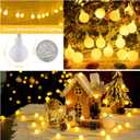 JMEXSUSS 100 LED Connectable Globe String Lights Indoor Bedroom, 33ft Warm White Christmas Lights Plug in with Remote, 8 Modes Hanging Fairy Light Outdoor for Room Classroom Party Spring Home Decor