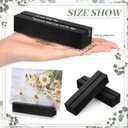 Zonon 12 Pcs Wood Place Card Holders Wooden Table Number Holder Stands Name for Wedding Party Events Exhibition Decoration Office Restaurant Business (Acrylic,Black,4.6x1.1x1 Inch)