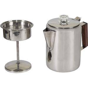 Stainless Steel Percolator Coffee Pot 9 Cups (276-9), Silver Stainless Steel Percolator Coffee Pot 9 Cups (276-9), Silver