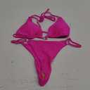 Sexy Bikinis for Women 2 Piece Bikini Spaghetti Strap Swimsuits Solid Color Bathing Swimwear Triangle Bathing Suit XL