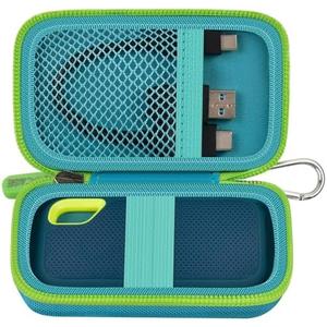 Hard Case Compatible with SanDisk 1TB 2TB 4TB 500GB 8TB Extreme Portable SSD - Up to 1050MB/s - USB-C, USB 3.2 Gen 2 External Solid State Hard Drive Storage Holder for Cables-Green (Box Only)