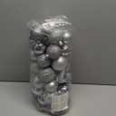 34ct Silver Mini Christmas Ball Ornaments Shatterproof Plastic Christmas Tree Decorations for Xmas Party Home Office Holiday Decor -Small Size (1.57"/ 40mm)