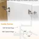 Chibery 2 Pair 135 Degree & 165 Degree Hinges Kit for Pie Corner Cabinets, Hidden Lazy Susan, Face Frame Self Closing, Clip On, Smooth Slow Close, Concealed Mount for Bi-fold Door, Kitchen Cupboard