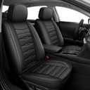 AOMSAZTO 5 Car Seat Covers Full Set Custom Fit for Honda Accord 2018 2019 2020 2021 2022 Waterproof Faux Leather Seat Covers Protectors Compatible Airbags (Only Fit for 5 Seats, Black)