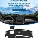 BIBLOZ Dash Cover for Lexus RX RX 350/ RX 350h/ RX 450h+/ RX 500h 2023 2024 2025 2026 Accessories Black Flannel Dashboard Cover Mat Car Dashboard UV Sun