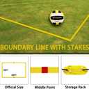 Portable Volleyball Net Set Outdoor, Professional Volleyball Set with Adjustable Height Poles, Scoring Marker, Boundary Line, with Pump and Carrying Bag for Backyard Beach