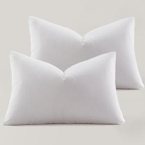 Globon Ultra Soft Down Pillow Queen Size Set of 2, All Down Filled Bed Pillow for Sleeping, 100% Cotton Shell 500 Thread Count 700 Fill Power, Soft Hotel Collection Down Feather Pillow 20" x 30"